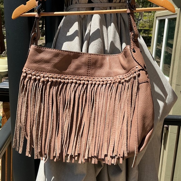 OrYANY Josie Leather Fringe Blush Adjustable Strap Handbag (1 of 2) - Picture 3 of 11